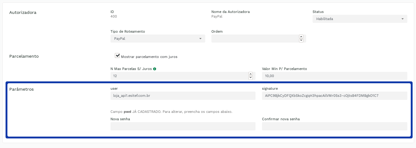 &quot;Authorizer parameters.&quot; -no-filter