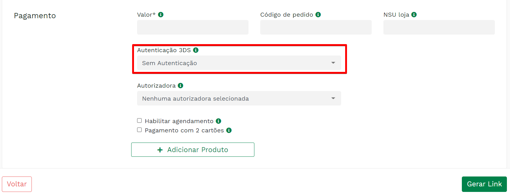 &quot;Formulário de pagamento com autenticação 3DS 2.0.&quot; -no-filter